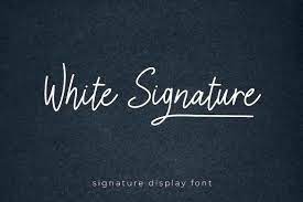 Пример шрифта White Signature